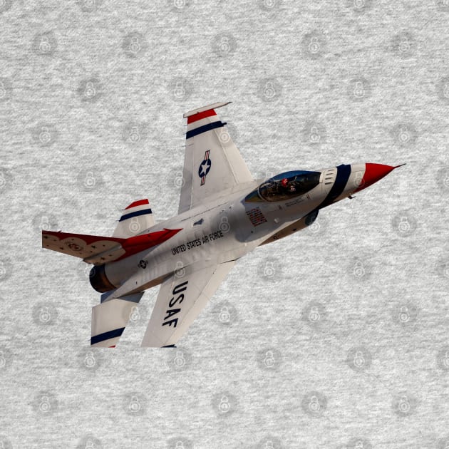 USAF Thunderbirds F-16C Solo Sneak Pass 3 no background by acefox1